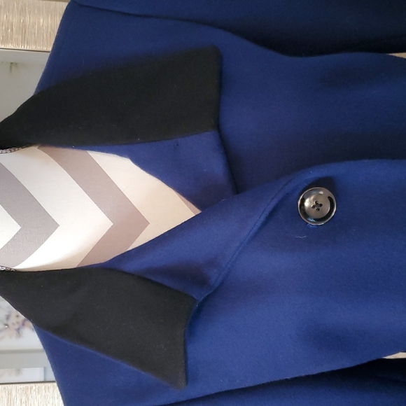 Coldwater Creek Color Block Wool Blend Coat - Picture 2 of 7